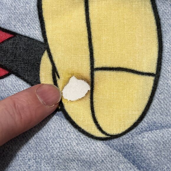 Disney Vintage Mickey Mouse Fitted & Flat Sheet And Pillow Case Alarm Clock Yawn - Picture 12 of 13